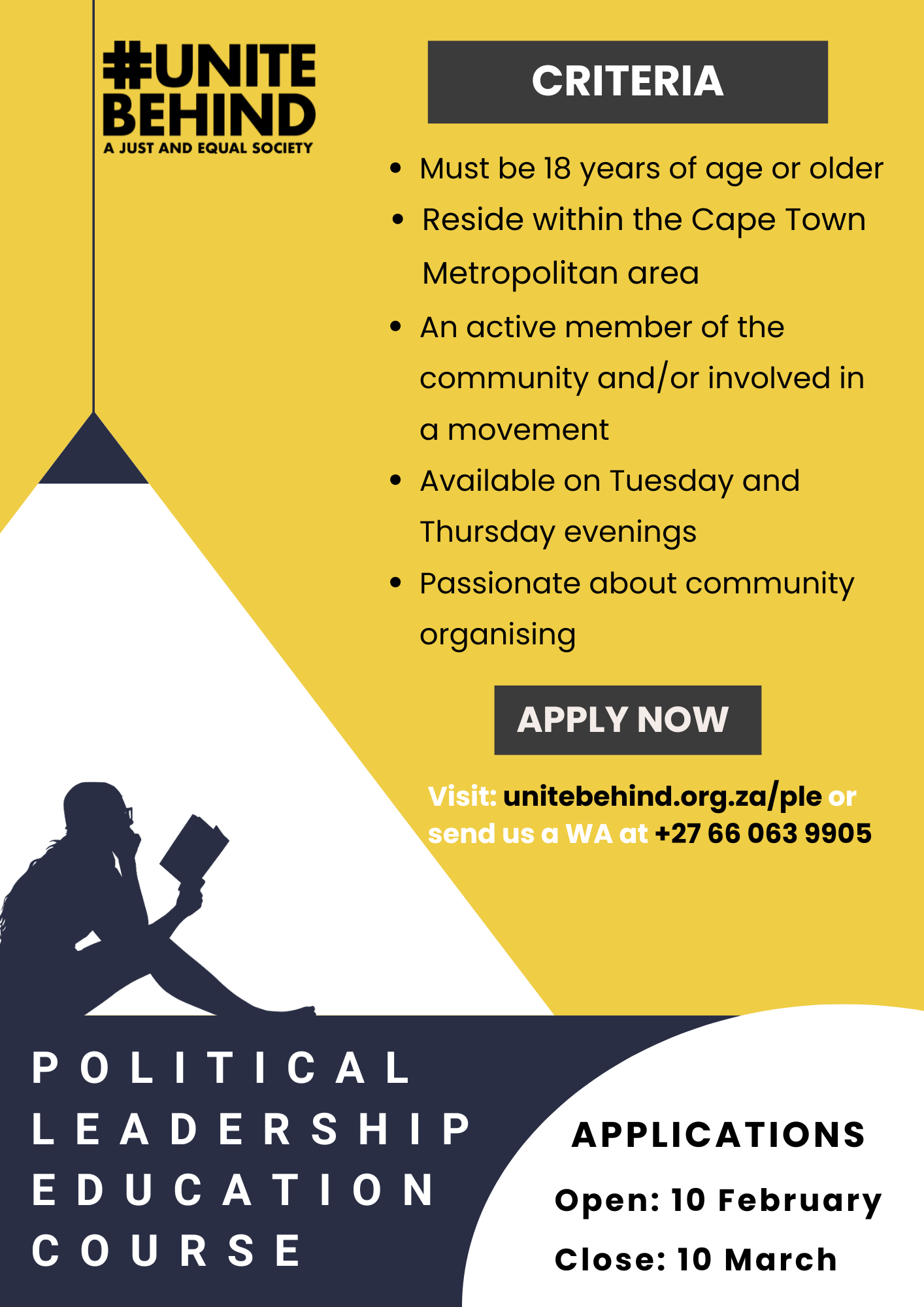 Political Leadership Education Course – #Unitebehind